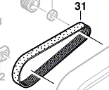 Courroie  rabot GHO 40-82 C BOSCH / 1570 SKIL
